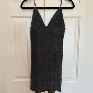 Forever21 black with silver sparkles party/clubbing dress (size M)